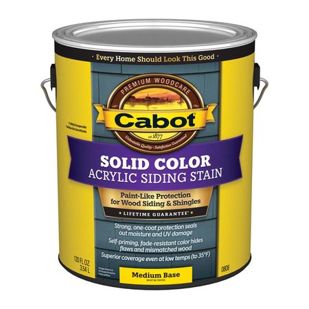 CABOT Solid Color Acrylic Siding Stain Solid Tintable Medium Base Acrylic Siding Stain 1 gal 140.0000808.007